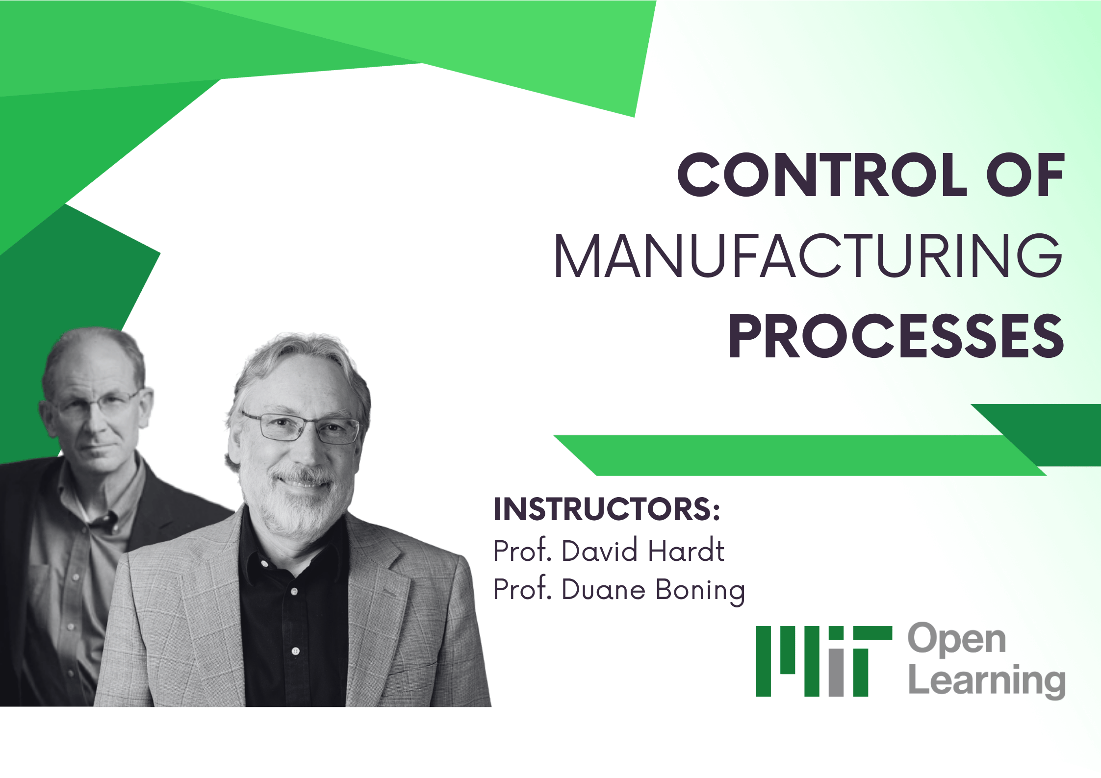 Control of Manufacturing Processes